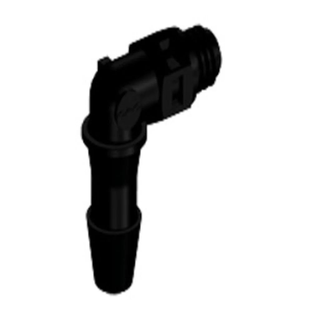 ME531 Elbow Fitting Black Nylon Tapered 10-32 X 5/32 HB — Bag of 100