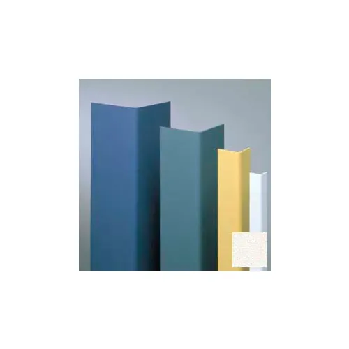 Vinyl Surface Mounted Corner Guard, 135° Corner, 1-1/2" Wings, 4'H, WH, Vinyl W/Tape