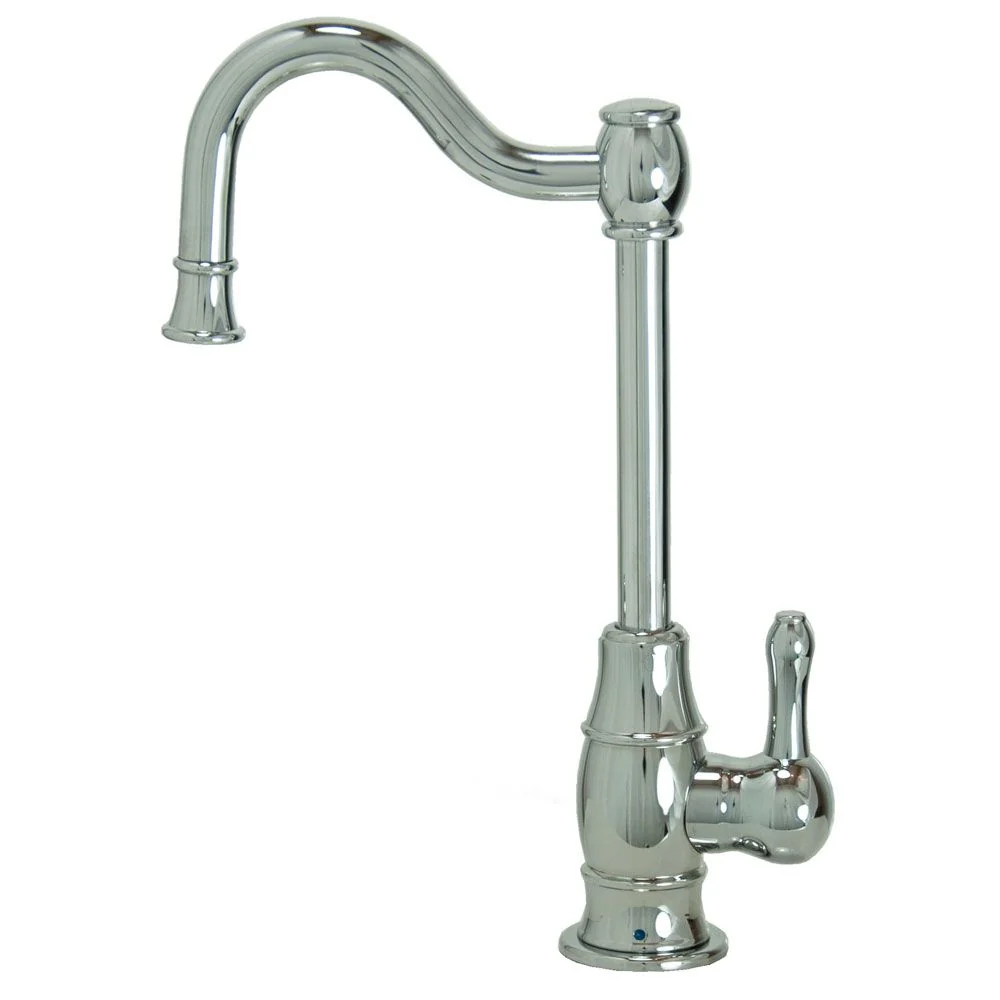 Mountain Plumbing MT1873-NL Traditional Mini POU Drinking Faucet W/ Double Curved Spout — Polished Chrome