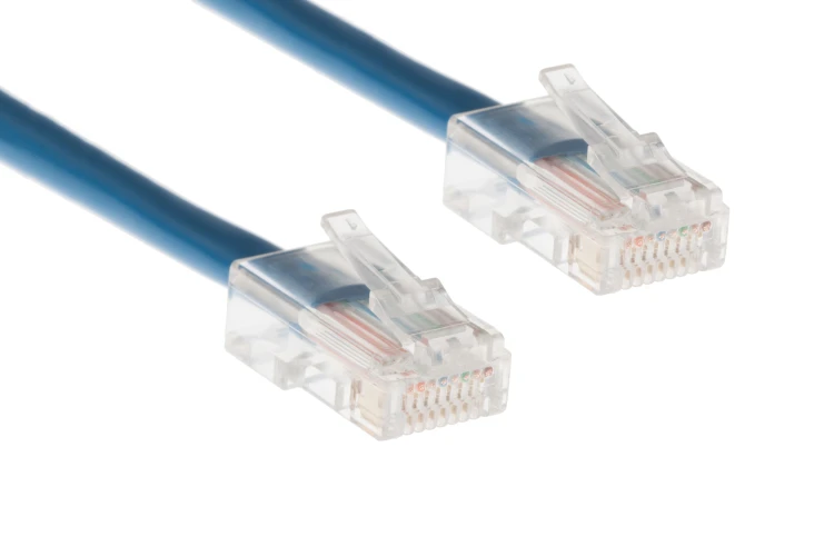Cat5e Ethernet Patch Cable, Non-Booted, UTP, 15 ft, Blue