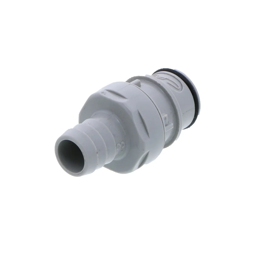 HFCD22812 Valved In-line Hose Barb Coupling Insert 1/2 ID Barb — Pack of 100