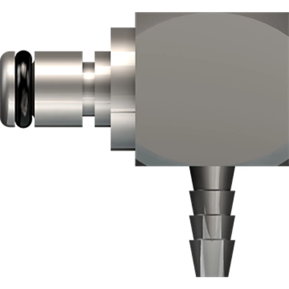 LinkTech 20CB Series Elbow Male, Non-valved, 1/8" HB, Chrome Brass, Buna N — Single