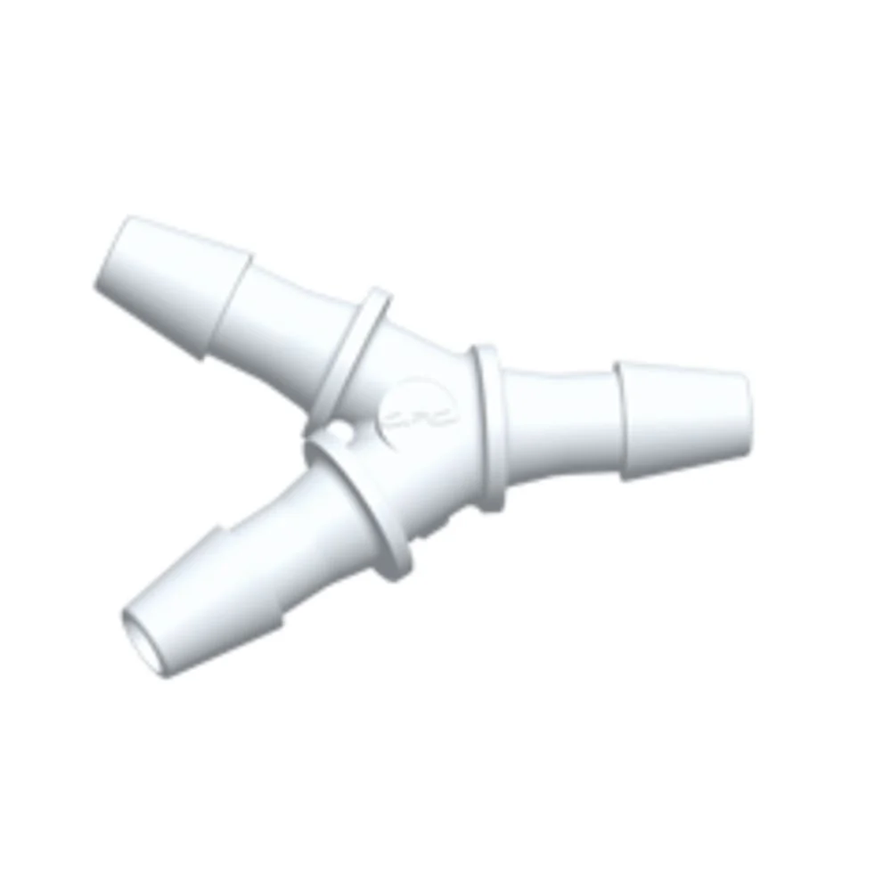 Colder HY430 Y Fitting, 1/8 HB X 1/8 HB X 1/8 HB, White Nylon — Pack of 100
