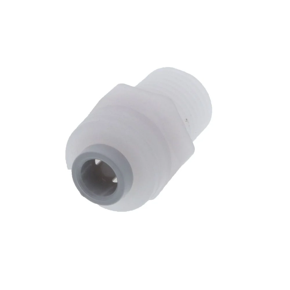 Kynar PVDF Male Connector - 1/4 x 1/4 NPTF — 100-Pack