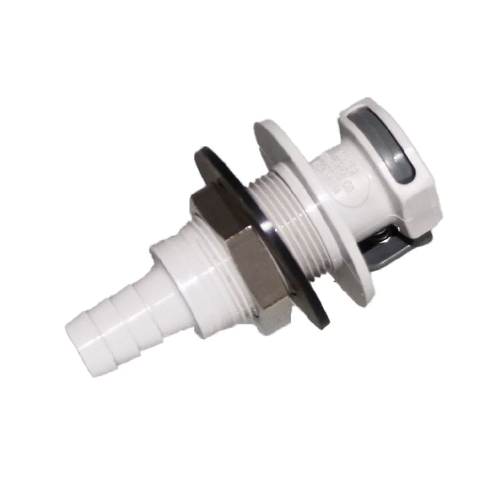 EFCD16612 Valved Panel Mount Hose Barb Coupling Body 3/8 ID Barb — Bag of 25