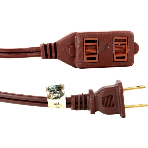 Sunlite® Household Extension Cord, 16/3 Gauge, 13A, 125V, 20'L, Brown