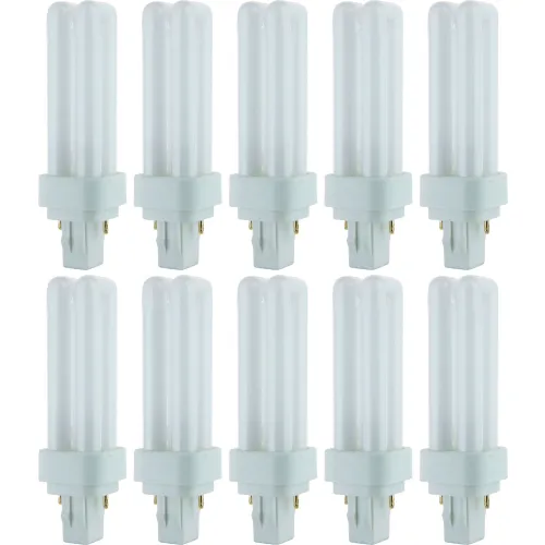 Sunlite® 2-Pin Compact Fluorescent Light Bulb, GX23-2 Base, 3500K, 13W, Neutral White, Pk of 10