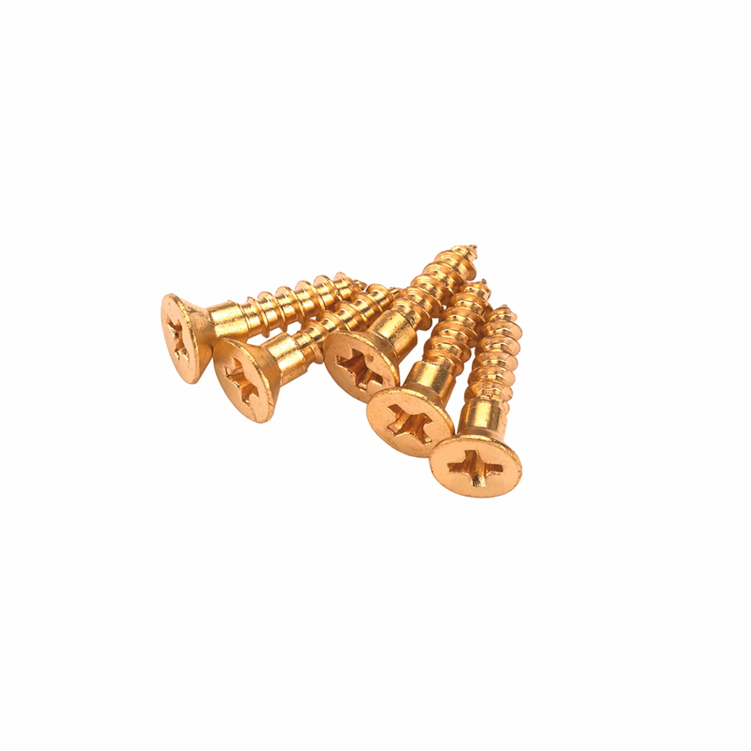 Solid Brass Screws - Flat Head - 25 Piece — Slotted / #4 / 1/2"