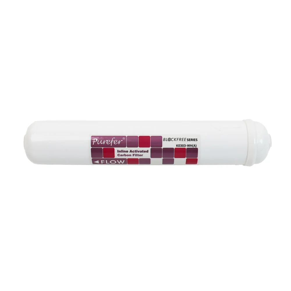 T33 11" Inline Acid Washed Carbon Filter, Blockfree 2-in-1, White, 1100 Iodine Rating — Single