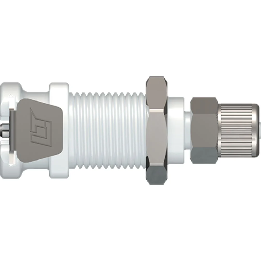 LinkTech 20AC Series Panel Mt. Female, Valved, 5/32 PTF, Natural Acetal, Buna N — Single