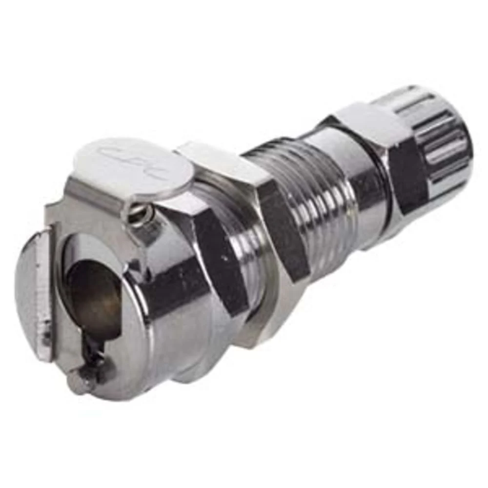 MCD1204 Valved Panel Mount PTF Coupling Body 1/4 PTF — Bag of 10