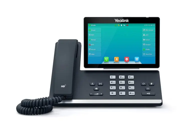 Yealink SIPT57W IP Desk Phone, w/ 802.11ac WiFi, 7-inch Color Touchscreen Display, New, Original