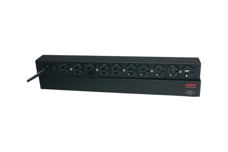 APC Basic 1U Rack PDU, 15A 120V Power Distribution Unit with (10) NEMA 5-15 Outlets, AP9562
