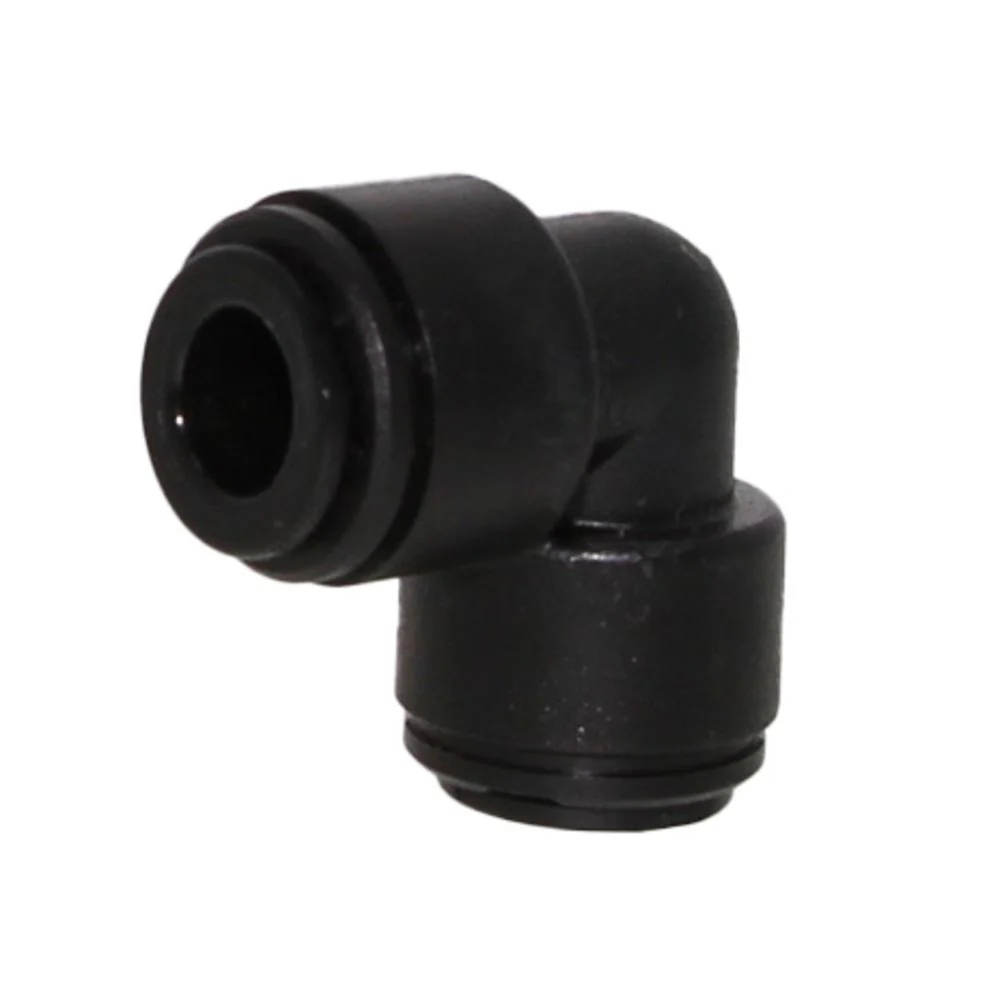 John Guest Union Elbow BLACK ACETAL - 8mm — Bag of 10