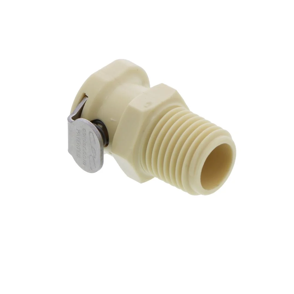 PMCD100412BSPT Valved Male Thread Coupling Body 1/4 BSPT — Bag of 25