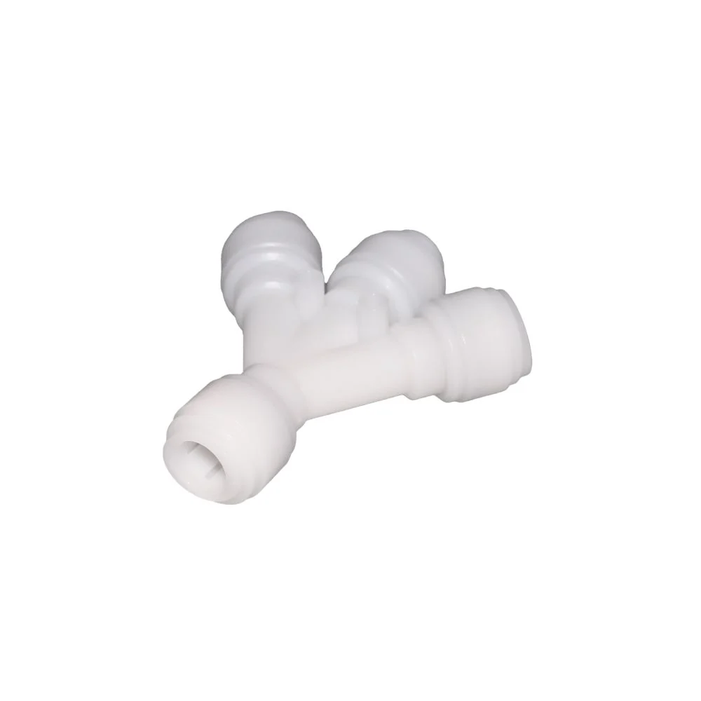 NeoFit Acetal Natural White Three Way Divider 1/2" tube x 3/8" tube — Box of 60