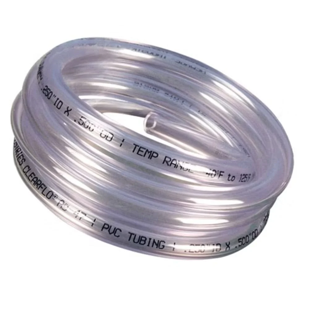 CLEARFLO Ag-47 Clear Antimicrobial Non-Phthalate PVC Tubing 1/8" ID X 1/4" OD X 1/16" Wall — 10 Feet