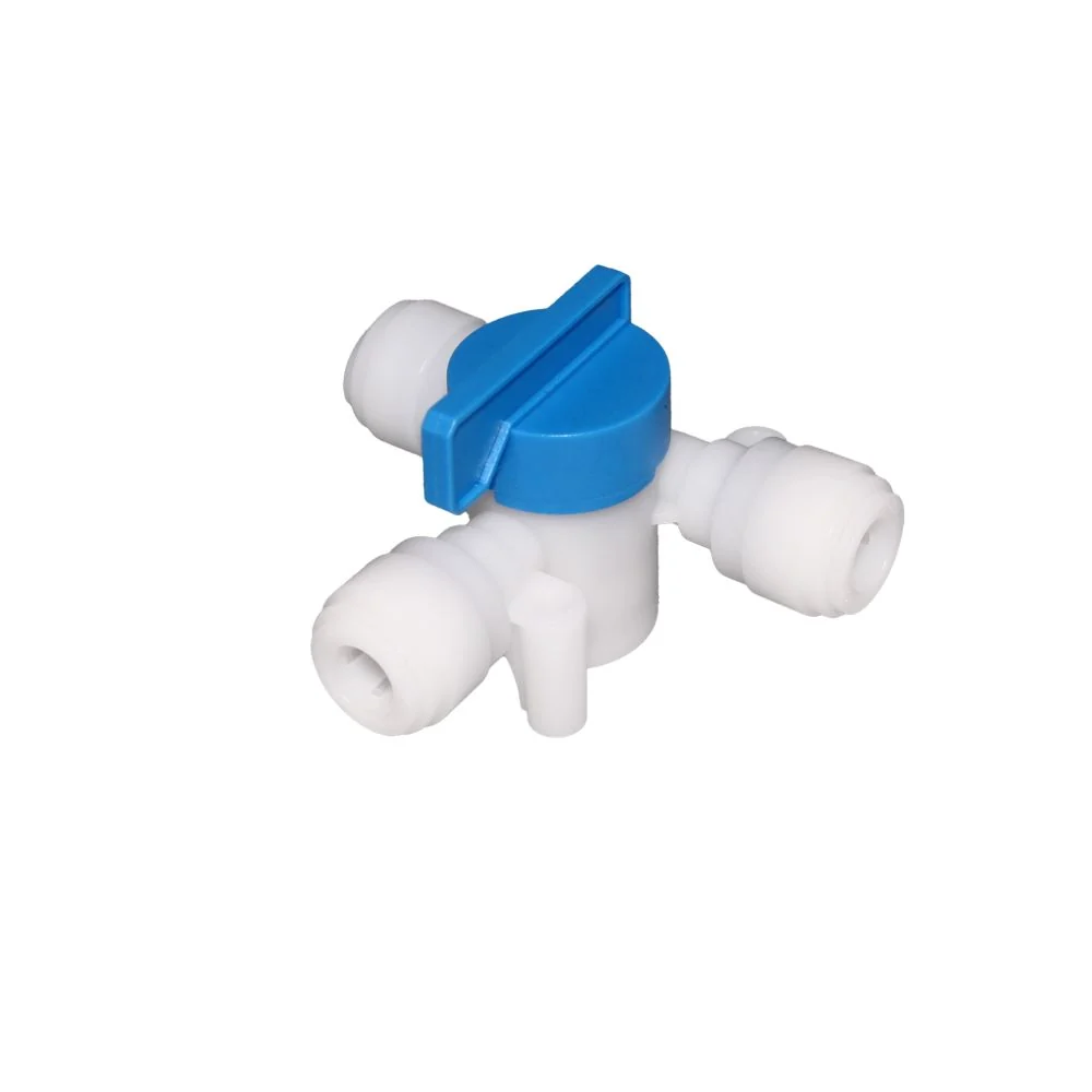 NeoFit - Acetal Natural White Tee Valve 3/8"tube — Single
