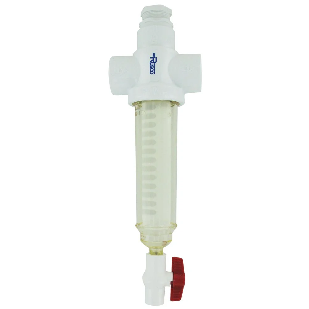 Rusco Chemically Resistant Spin Down Filter Combo Style 1-1/2" PE — 40 Mesh (381 micron)