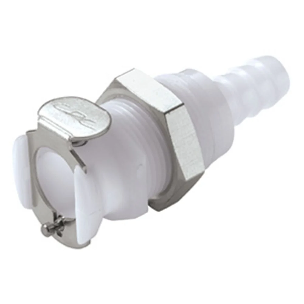 PLCD16005 Valved Panel Mount Hose Barb Coupling Body 5/16 ID Barb — Single