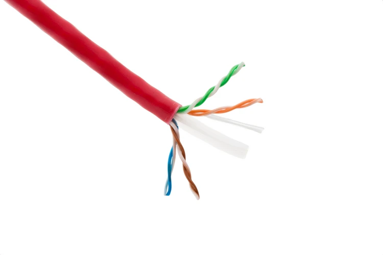 Cat6 Bulk Ethernet Cable, Unshielded, Solid, CMP, Pull Box, 1000 ft, 550 Mhz, Red
