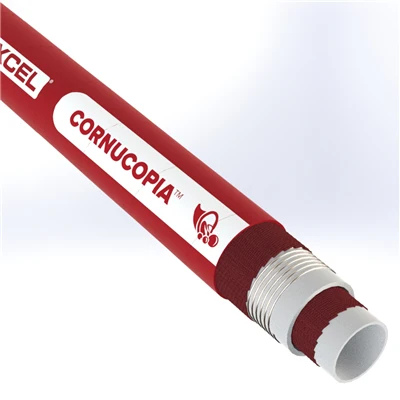 FDA-2.0-100C by Texcel | CORNUCOPIA Series | All-Purpose Sanitary Hose | 2" Hose ID | 150 PSI | 29 in/Hg Vacuum Rated | Red — Exact Length (FT)