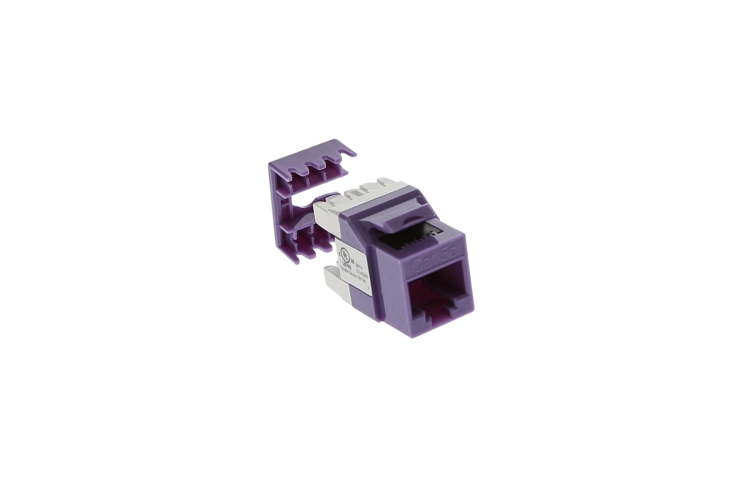 Cat5E RJ45 110 Type 180° Keystone Jack Purple