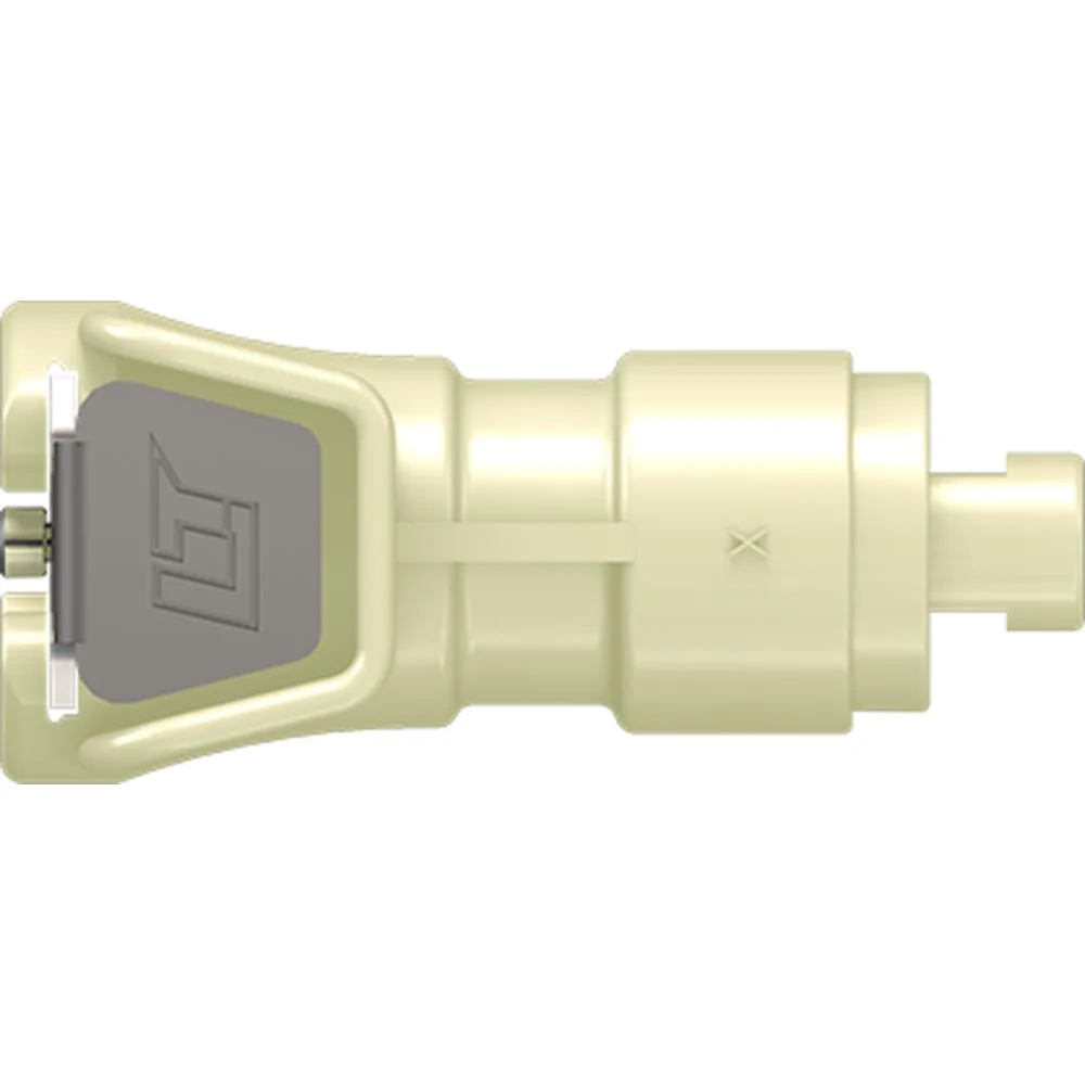 LinkTech 20PP Series Straight Female, Valved, 1/16" HB, Molded Grey Color, Polypropylene, EPDM — Single
