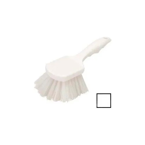 Carlisle Flo-Pac Utility Scrub Brush With Nylon Bristles 8", White - 3662000 - Pkg Qty 12