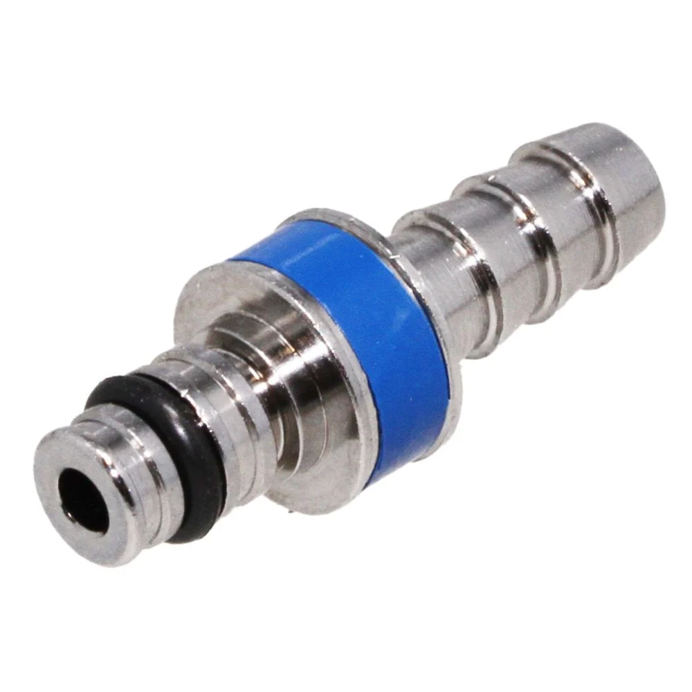 Colder MC2204K3 1/4 Hose Barb Non-Valved In-Line Chrome-plated Brass Coupling Insert - Blue — Pack of 10
