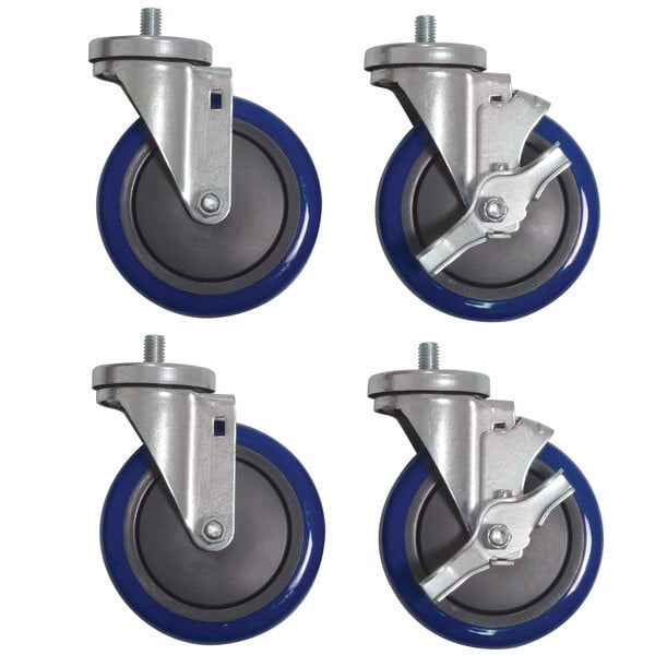 Advance Tabco TA-255P 5" Enclosed Base Table Swivel Stem Casters - 4/Case