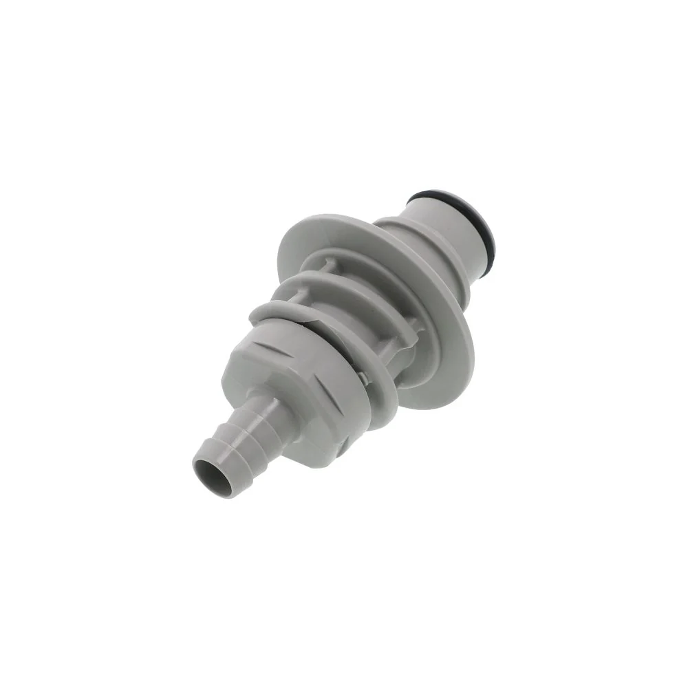 HFCD42612 Valved Panel Mount Hose Barb Coupling Insert 3/8 ID Barb — Single
