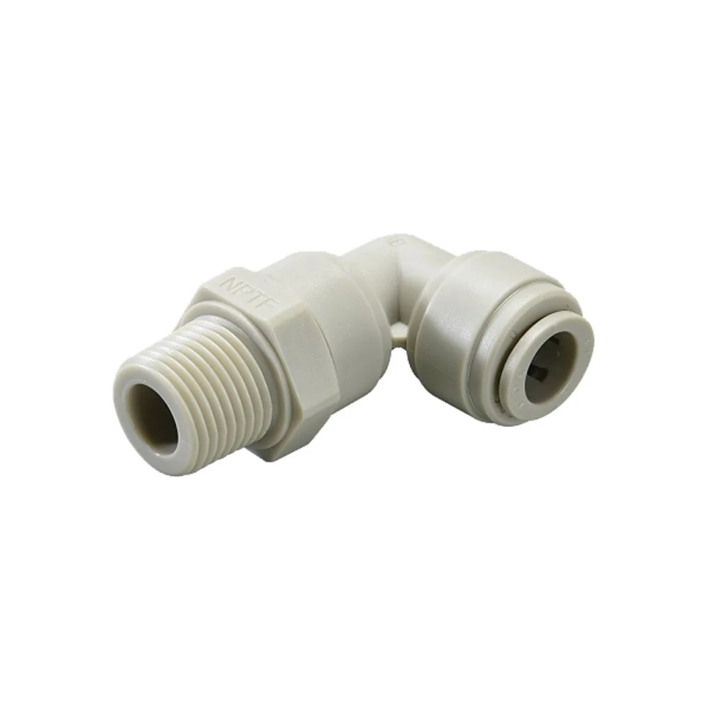 NeoFit - Acetal Gray Swivel Elbow 8mm (5/16") tube x 3/8" NPTF — Single