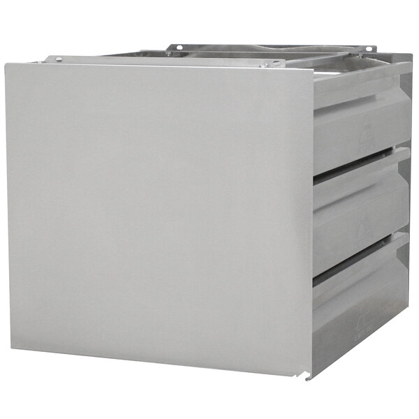 Advance Tabco ADT-3-2020 3-Tier Drawer Assembly with Side Panels and 20" x 20" x 5" Drawers