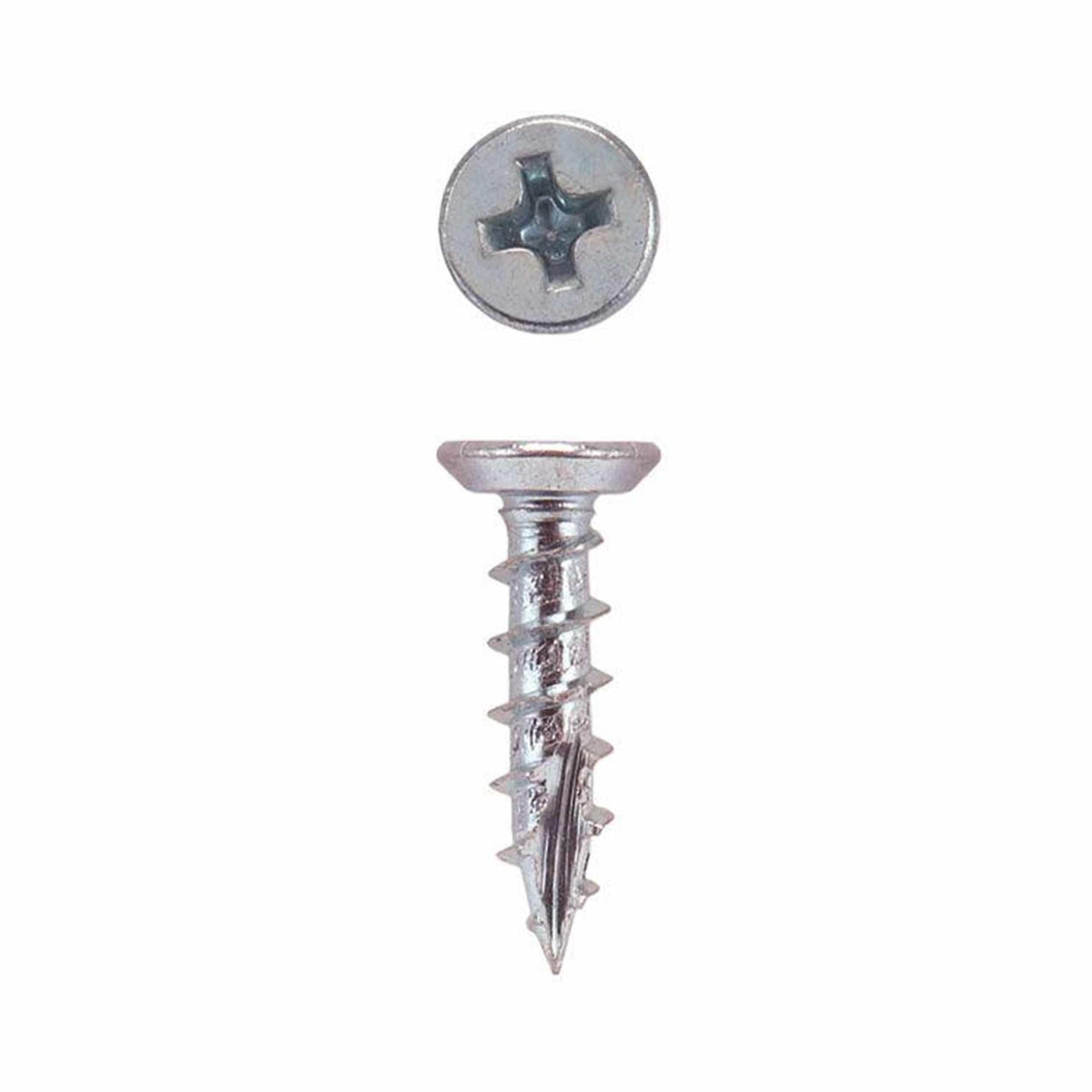 European Slide Screws - Undercut Flat Head - Phillips Drive - Zinc - 100 Piece — #6 / 5/8"