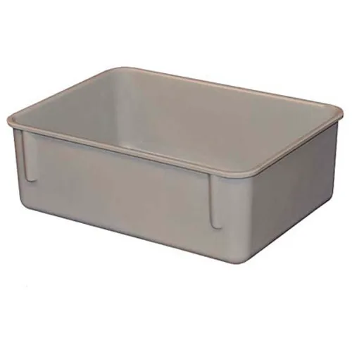 MFG Tray Molded Fiberglass Toteline Nesting Tote, 11-3/4"L x 8-3/4"W x 4-1/8"H, Gray