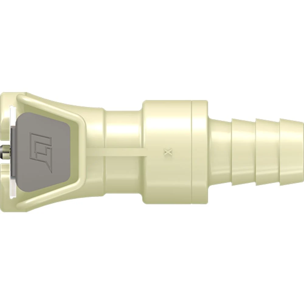 LinkTech 40PP Series Straight Female, Valved, 3/8" HB, Molded Almond Color, Polypropylene, EPDM — Bag of 100
