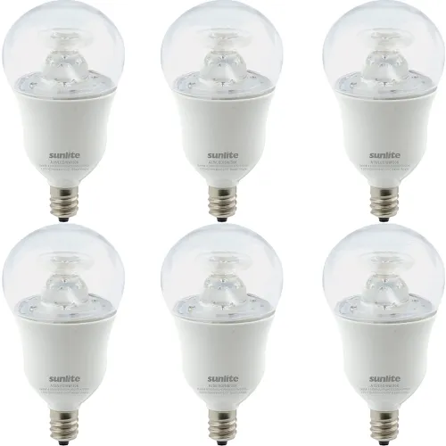 Sunlite® LED A15 Appliance Clear Light Bulb, E12 Base, 6W, 450 Lumens, 30K, Warm White, Pk of 6