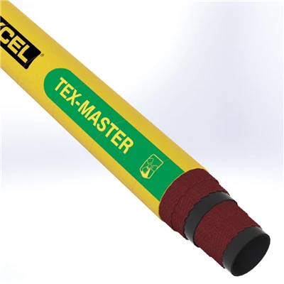 MASTER-2.0-100N by Texcel | TEX-MASTER Series | Heavy-Duty Textile Reinforced Air Hose | 2" Hose ID | 300 PSI | Yellow — 100' Length