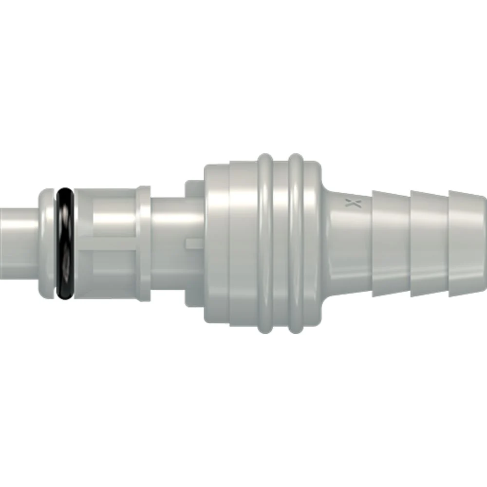 LinkTech 50PP Series Straight Male, Valved, 3/8" HB, Polypropylene, EPDM Hasteloy — Bag of 100