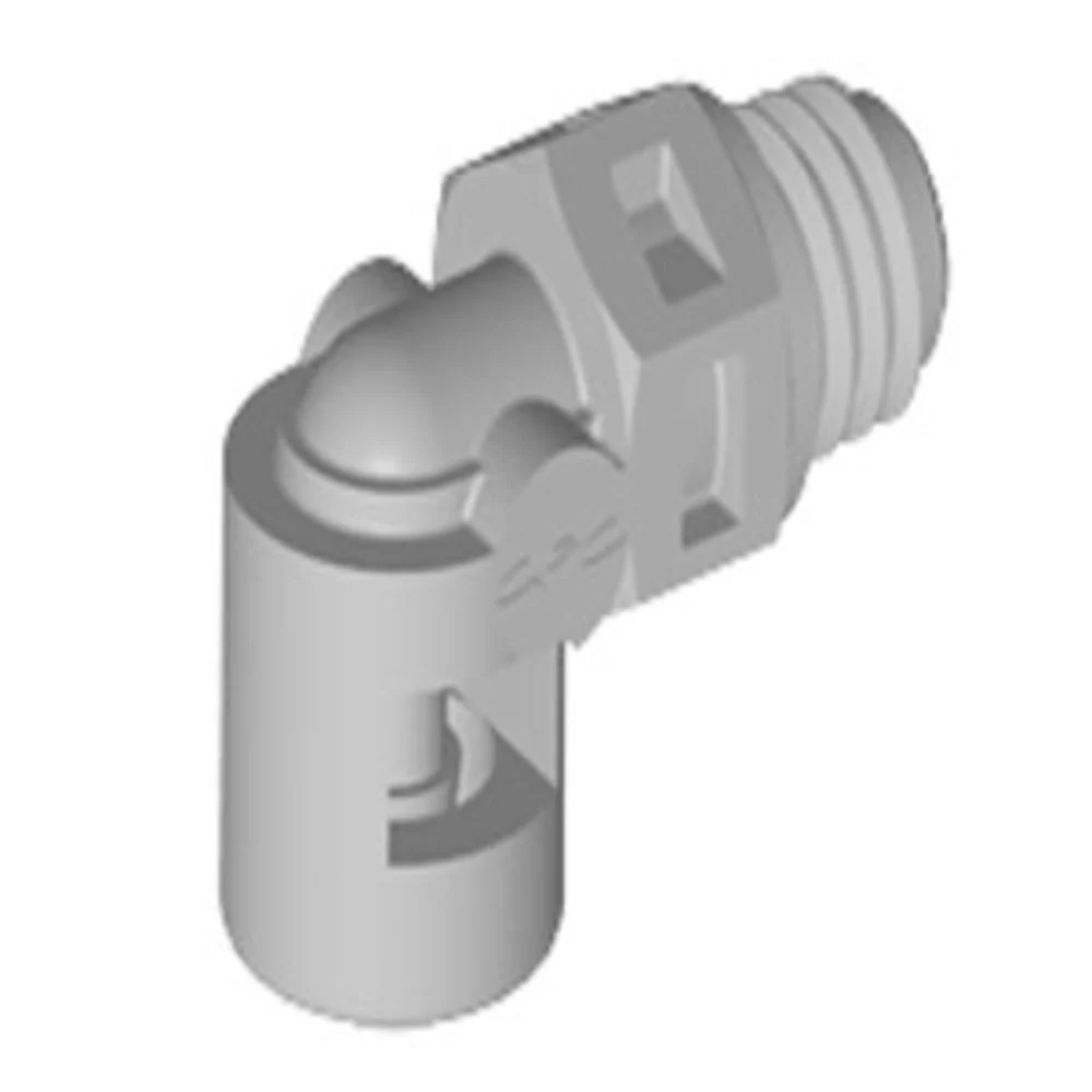 ME2 Elbow Fitting Natural Polypropylene Tapered 10-32 X 1/16 HB — Single
