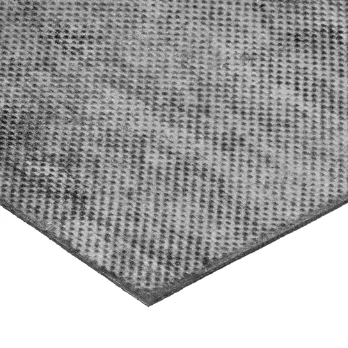 Buna-N Rubber Sheet, W/Acrylic Adhesive, Fabric Reinforced, 36"Lx36"Wx1/16"Thick, 60A, Black
