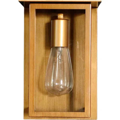 Ambiate Alicia Modern Outdoor Wall Sconce Light Fixture, E26 Medium Base, 60W, Antique Gold