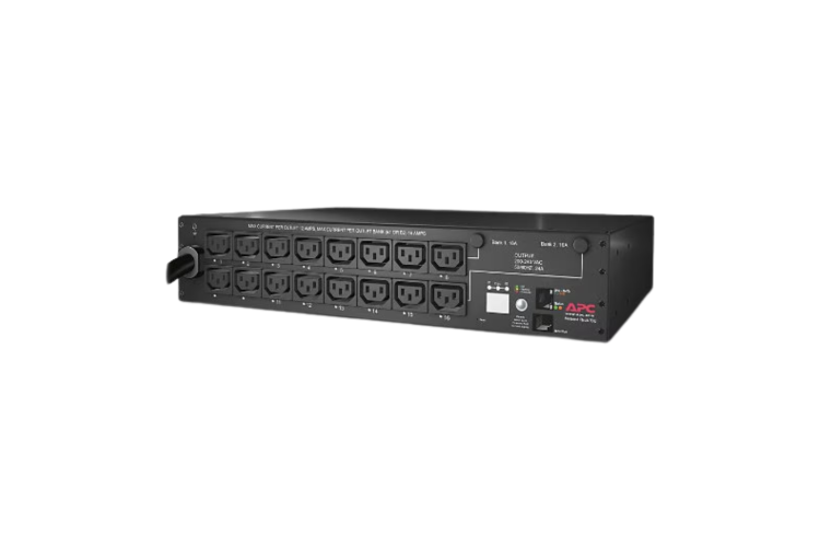 APC Switched 2U Rack PDU, 30A 208V Power Distribution Unit with (16) C13 Outlets, AP7911B