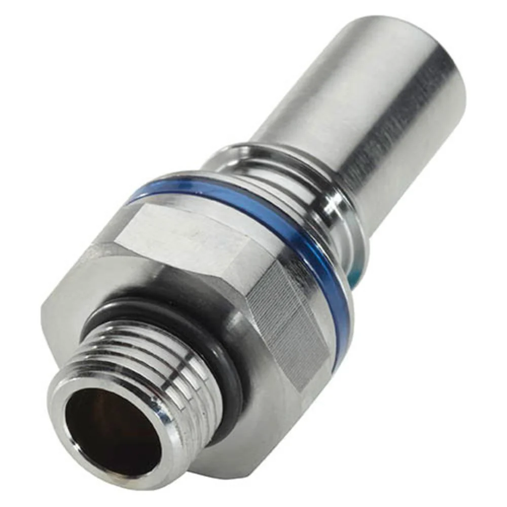 LQ6D46006BLU Valved Straight Thread Liquid Cooling Coupling Insert 3/8 SAE Cool Blue — Bag of 10