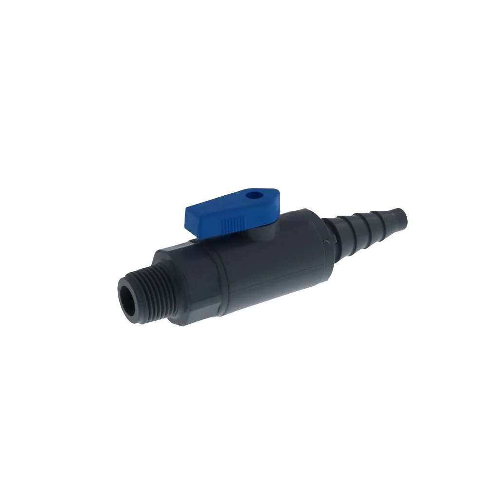SMC Inline Ball Valve PVC Barb - 3/8 MPT x 5/8 ID Barb — 20 Pack