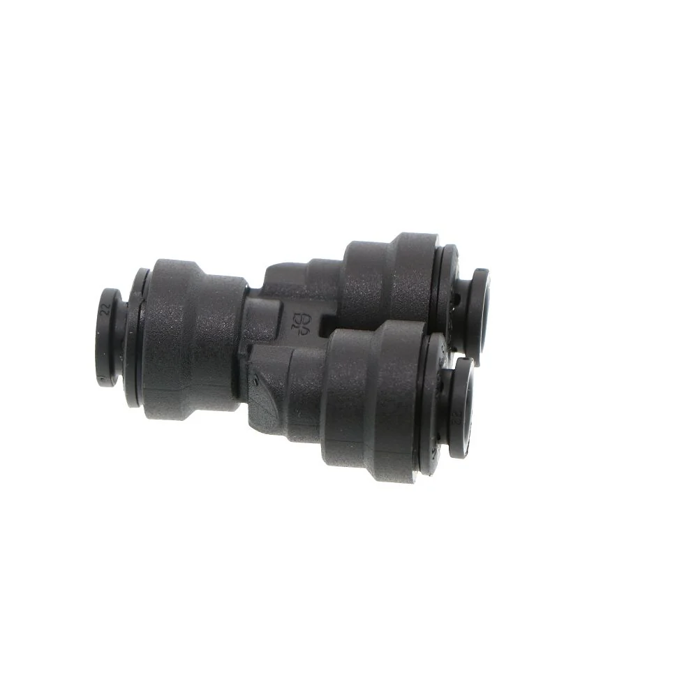 John Guest Two Way Divider Black Polypropylene - 1/4 — Box of 150