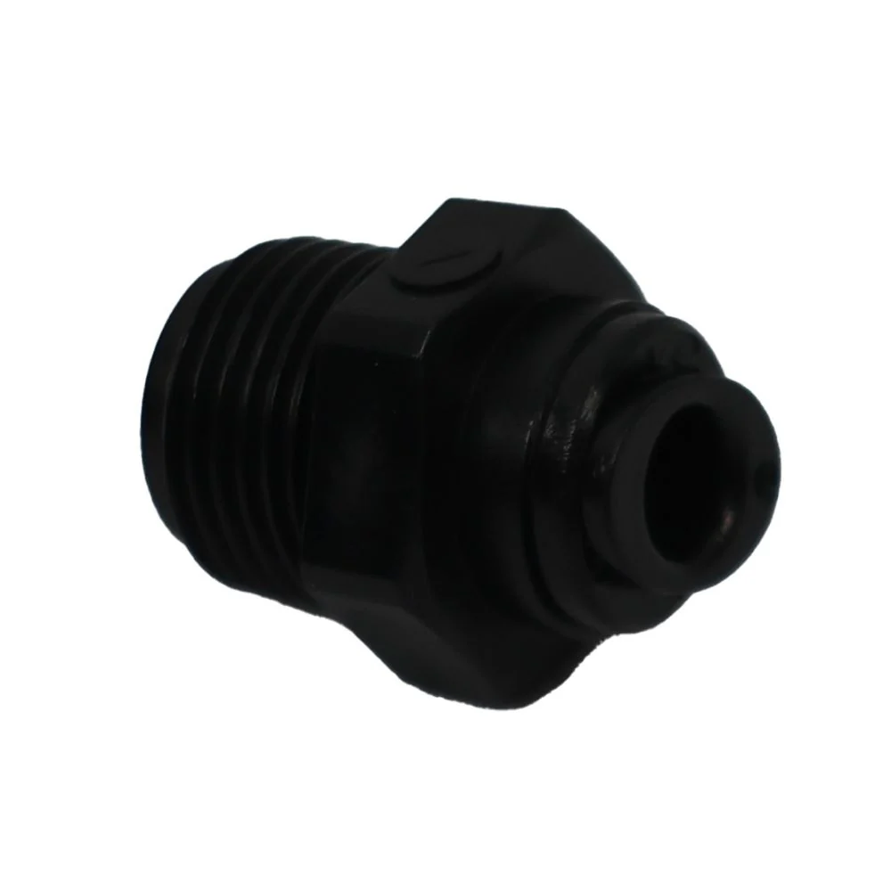 BLACK - Male Connector Acetal 1/4 qc x 3/8 MNPT — Bag of 10