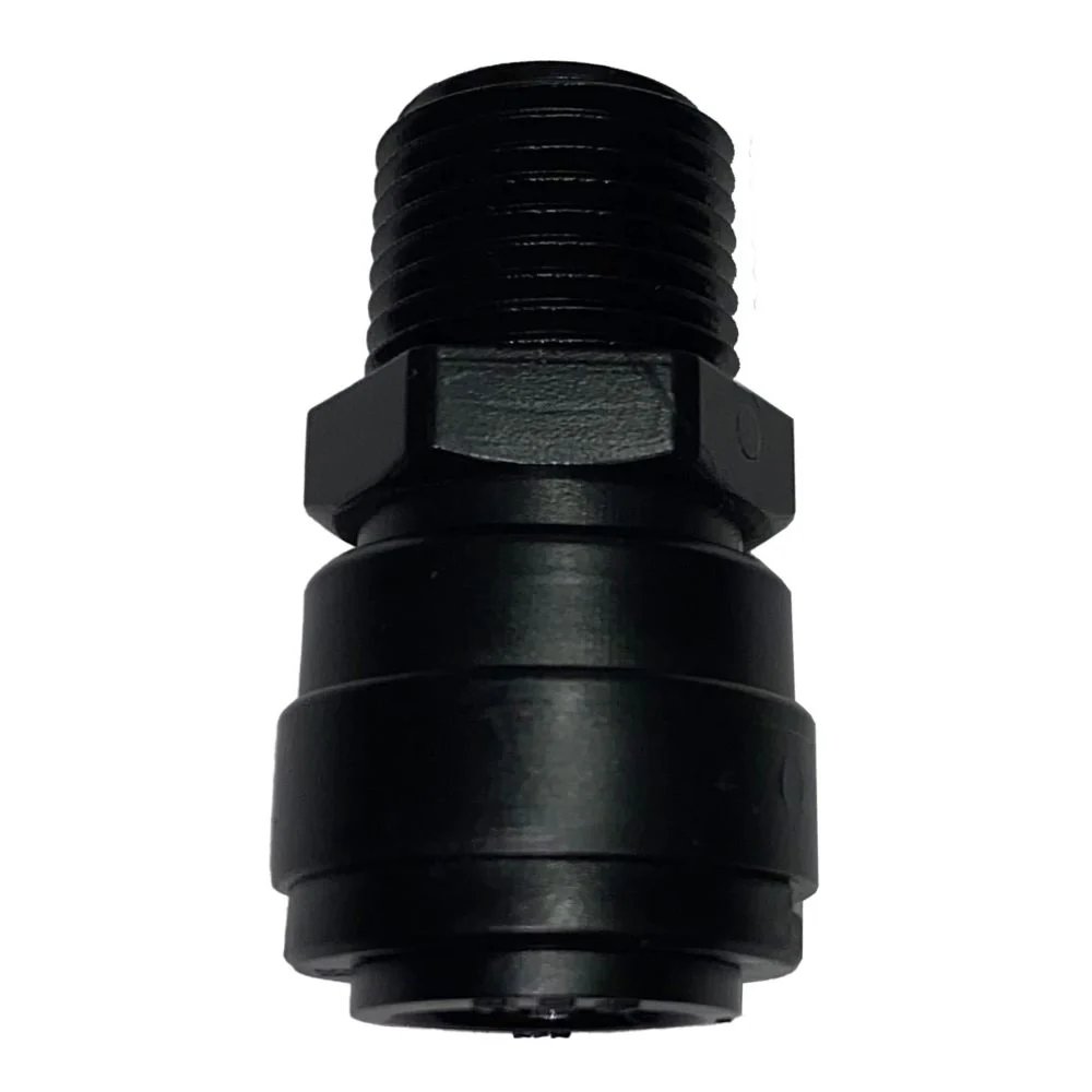 NeoFit - Acetal Black Male Connector 5/8" Tube OD x 1/2" NPTF — Box of 120