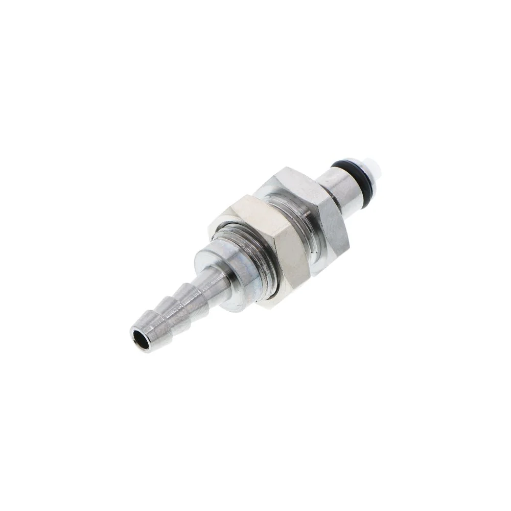 MCD4203 Valved Panel Mount Hose Barb Coupling Insert 3/16 ID Barb — Single